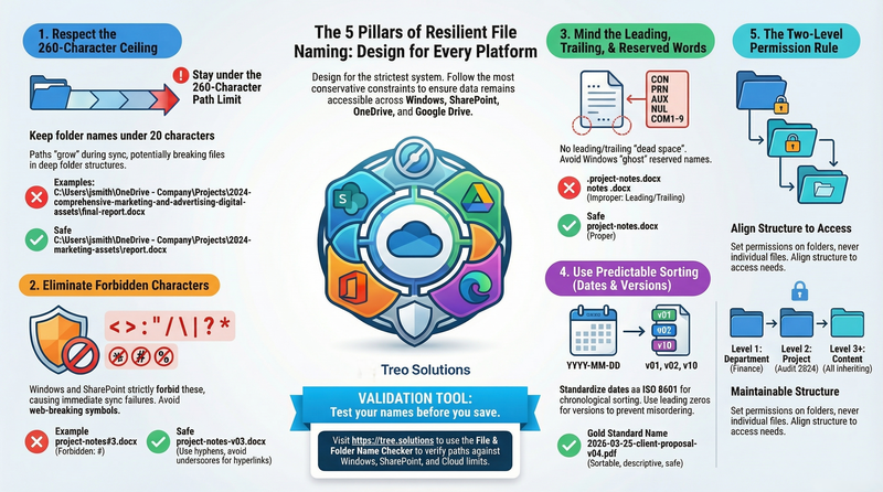 Preview of The 5 Pillars of Resilient File Naming infographic